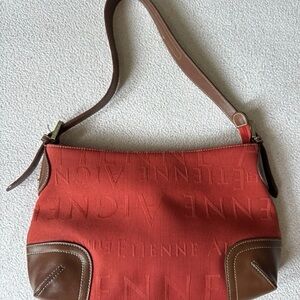 Etienne Aigner Red and Brown Shoulder Bag
